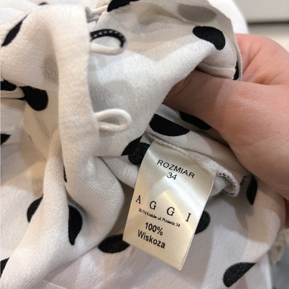 AGGI By HALEWSKI Alicia Bit Of White Blouse Size 2 - Picture 9 of 9
